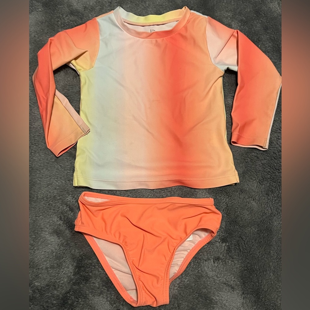 GAP Kids Swim Set Ombré Orange-2T